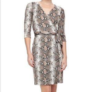 Diane Von Furstenberg Python Wrap Dress